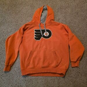 Philadelphia Flyers NHL Hoodie Mens XXL Orange Pullover Sweatshirt Spots